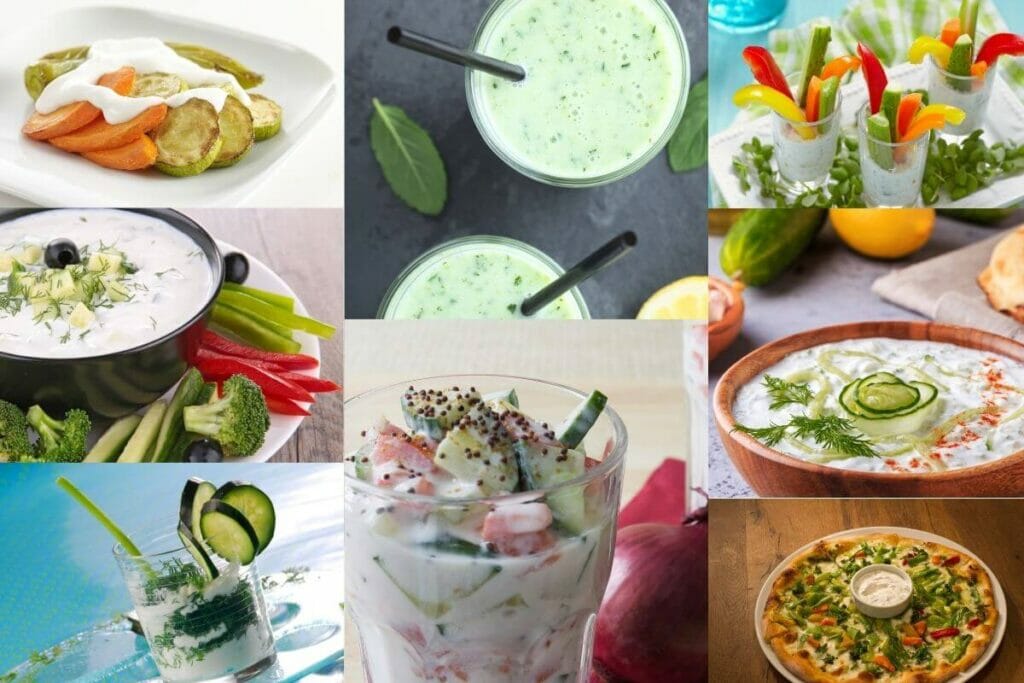 Images of various yogurt recipes