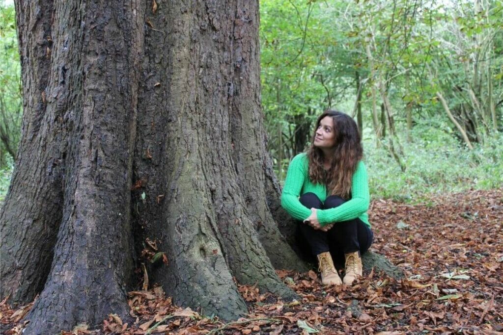 Ruth under a massive tree