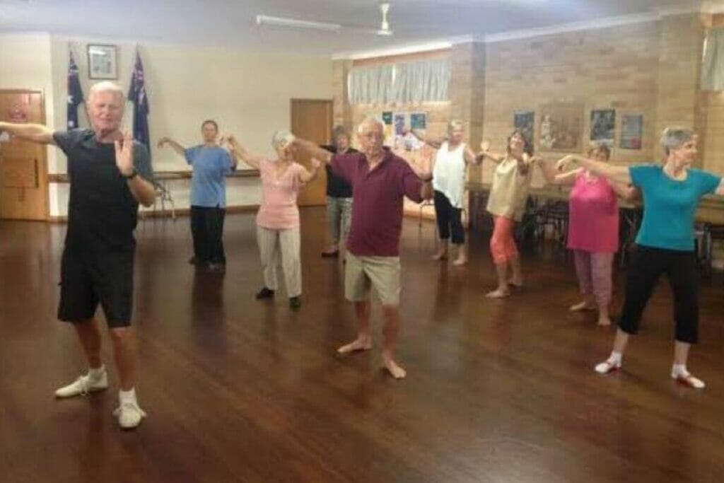 Group Tai Chi class for health benefits