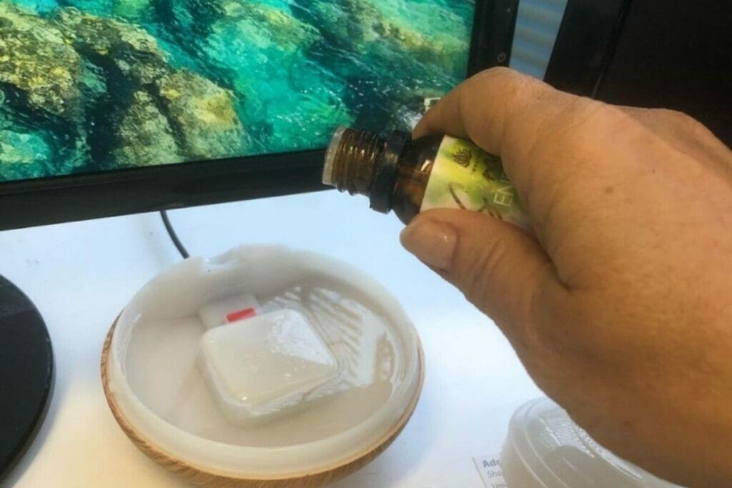 Essential oil diffused in reception area