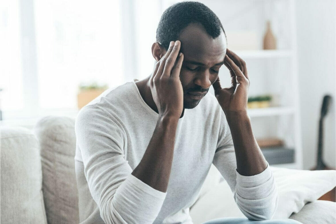 Man suffering from headache