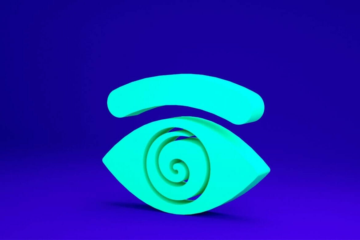 Vector diagram of eye indicating Hypnotherapy