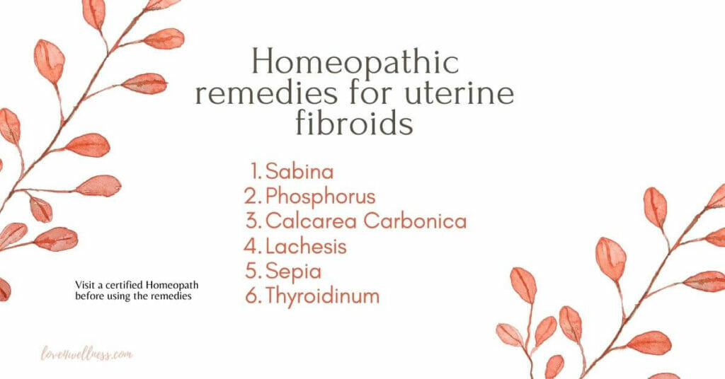 Homeopathic remedies for uterine fibroids