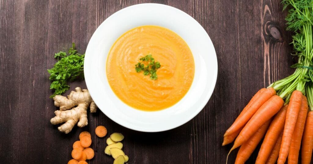 Carrot and ginger soup for good health