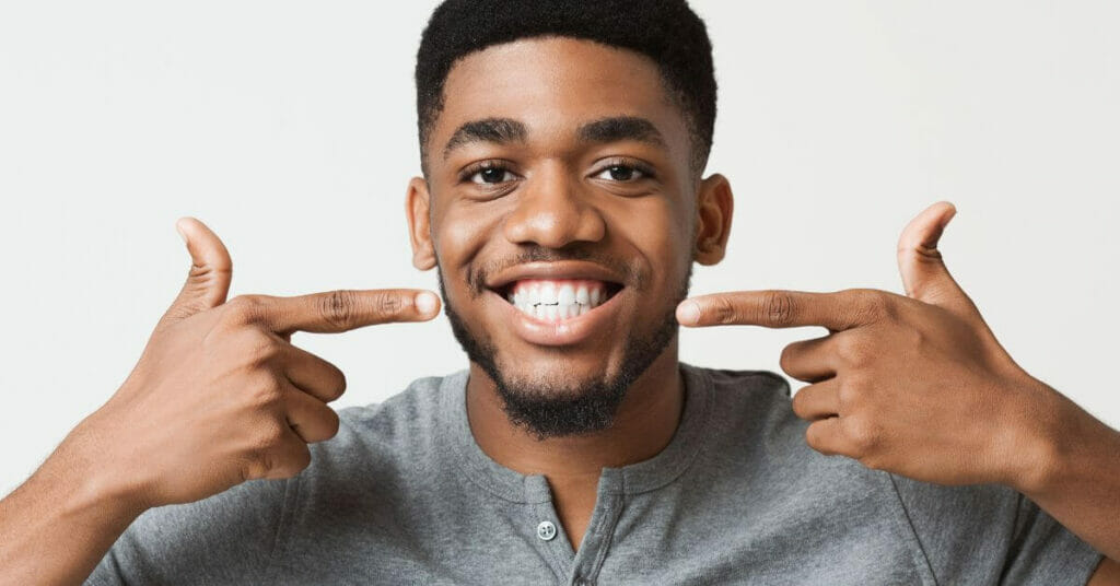 Image of a teen boy with healthy teeth