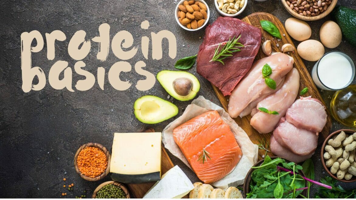 Image containing various protein foods