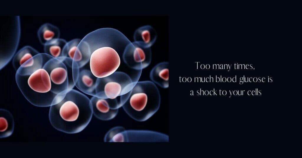 Infographic: Frequent blood glucose spikes is bad for cells