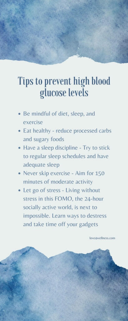 Infographic: Tips to prevent blood sugar spikes and high blood glucose levels