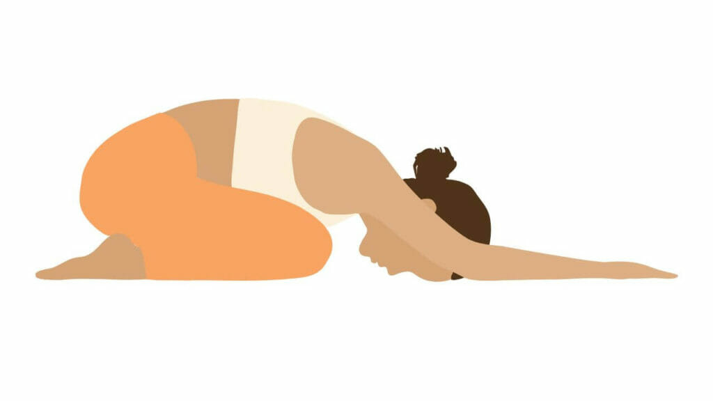 Child's pose - calming and relaxing