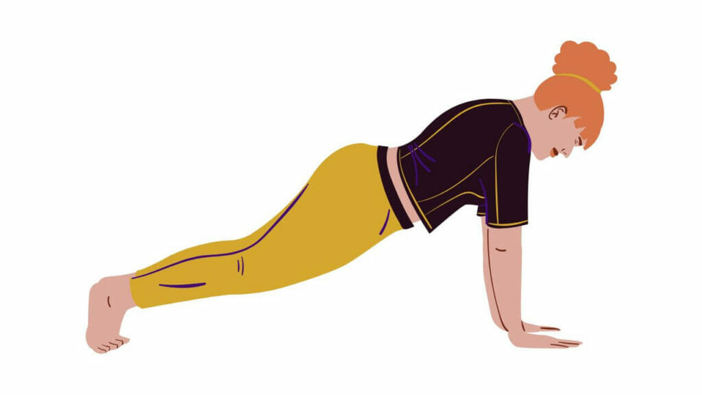 Plank pose - helps gain weight