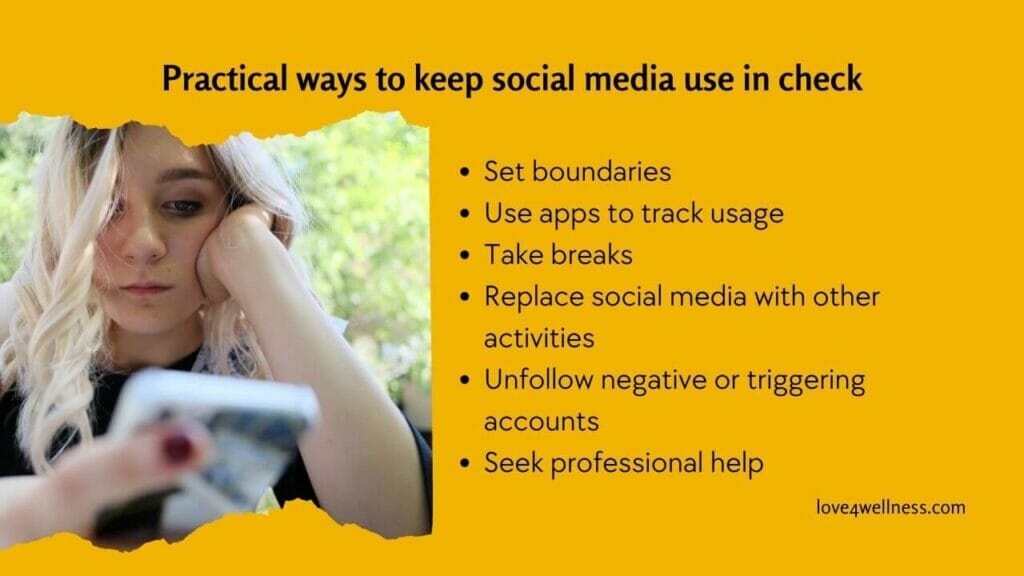 Infographic: practical tips to reduce social media use