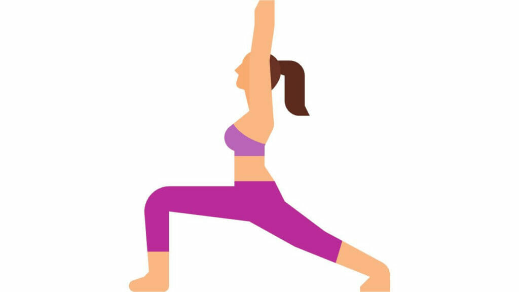 Warrior pose - strengthening legs and hips - good for muscle weight gain