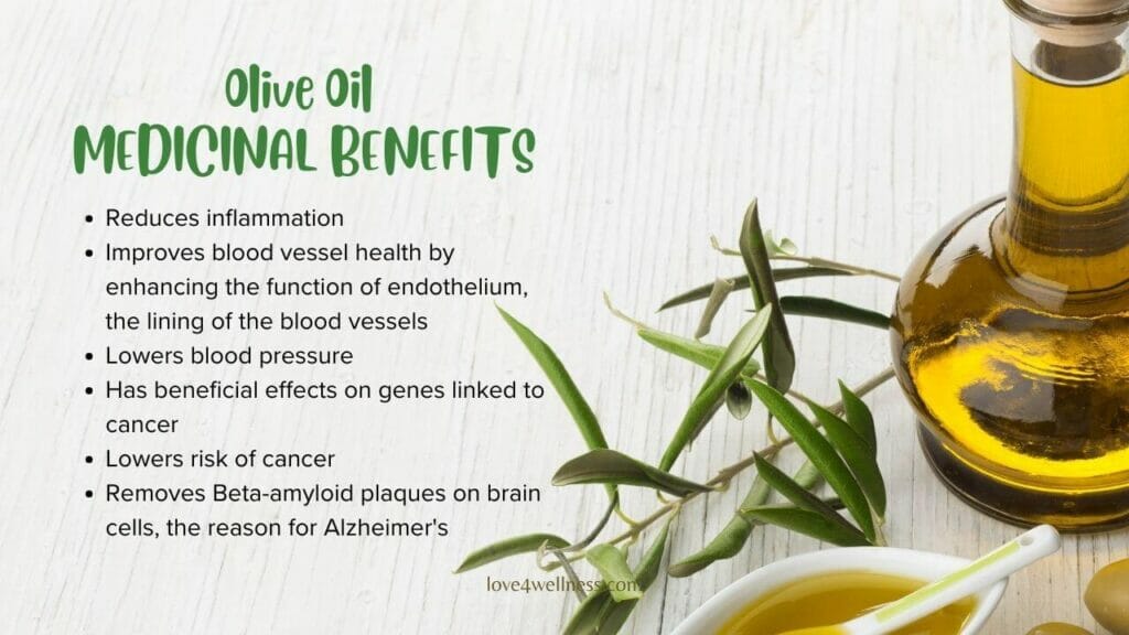 Medicinal properties of olive oil