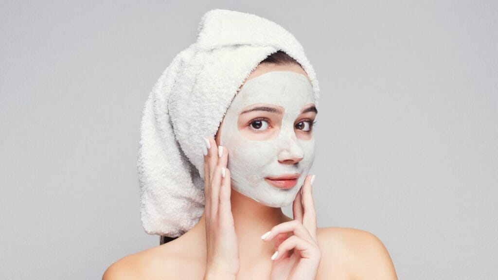 Image of a young woman with face mask