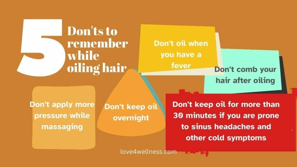 5 dont's to remember while oiling hair