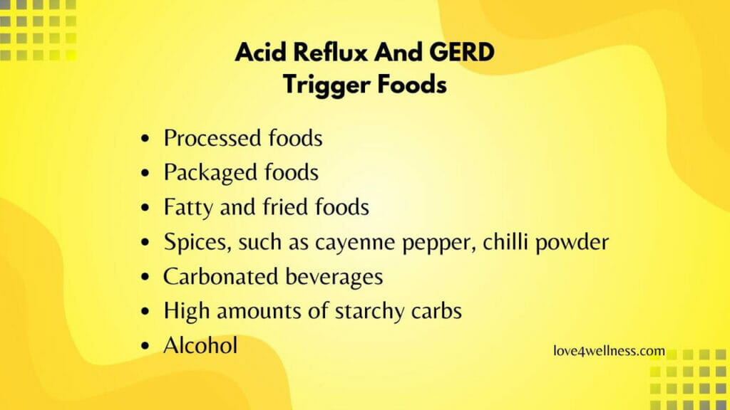 Acid reflux and GERD - trigger foods