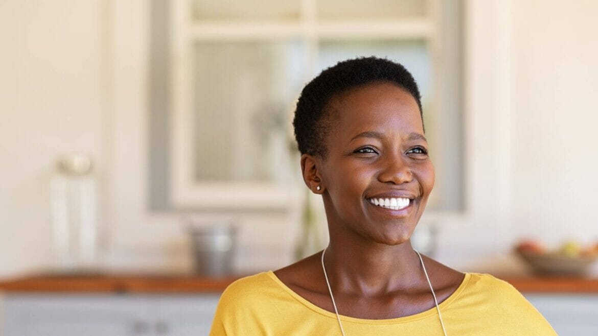 Woman smiling with hope
