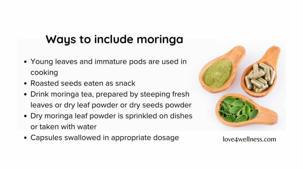 Ways to use moringa for health benefits: Fresh, tea, powder, capsules