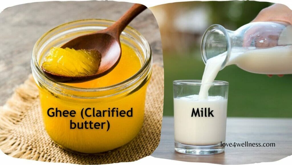 Ghee and milk