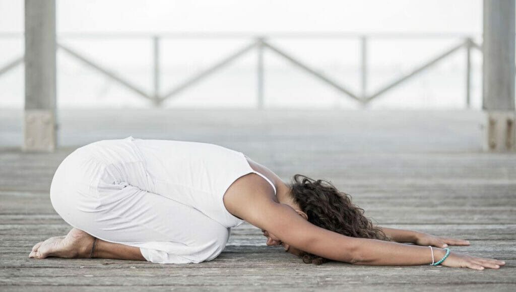 Balasana - Prenatal yoga to promote relaxation