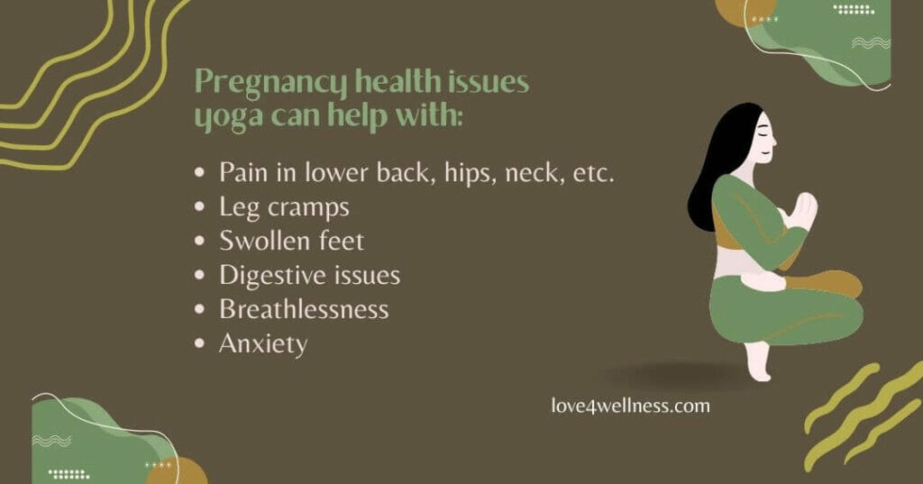 Infographic: Pregnancy issues yoga can help with