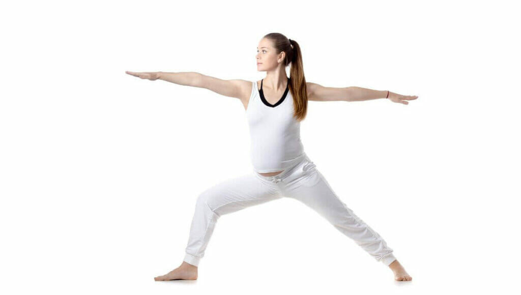 Warrior II - Helpful to strengthen lower body during pregnancy
