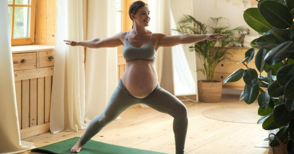 Warrior 2 - Yoga to strengthen lower body during third trimester