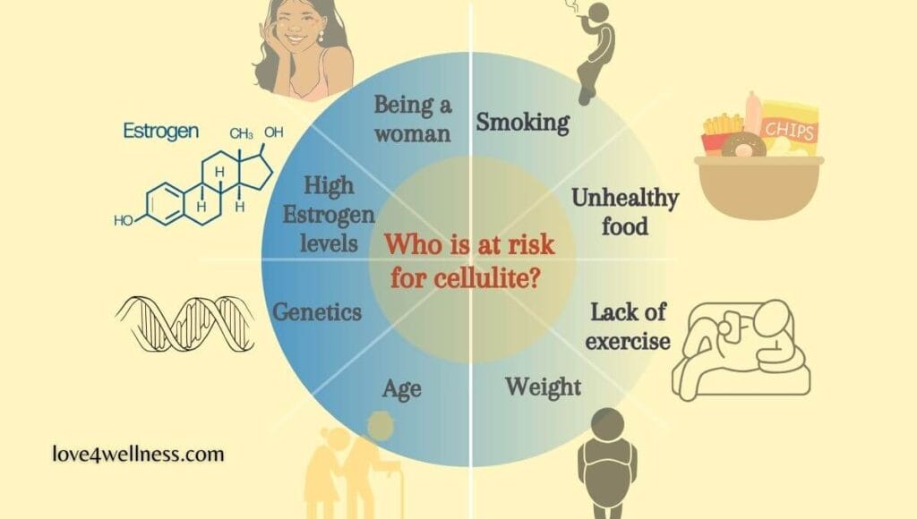 Cellulite risk factors - infographic