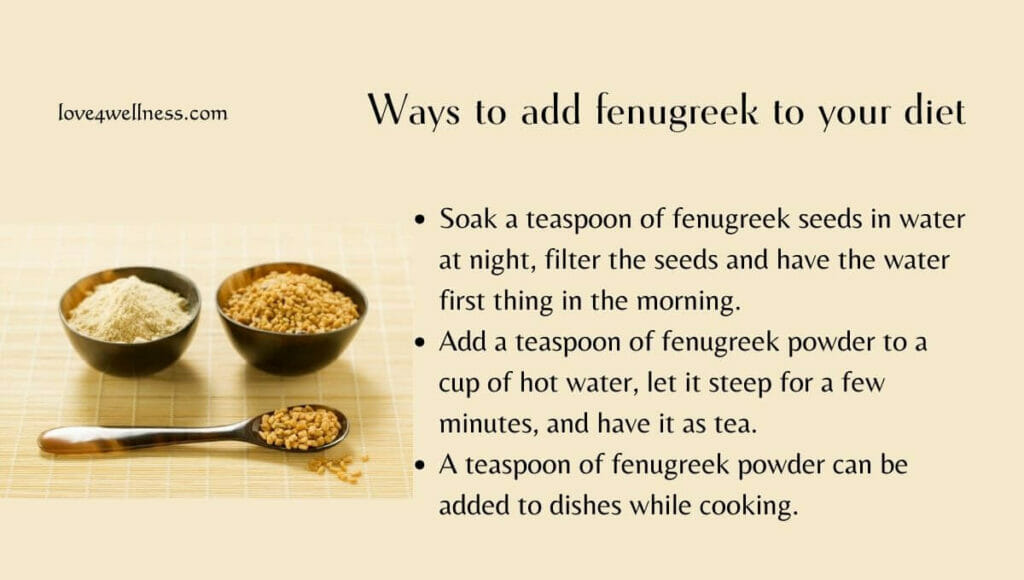 Infographic: Ways to add fenugreek to food