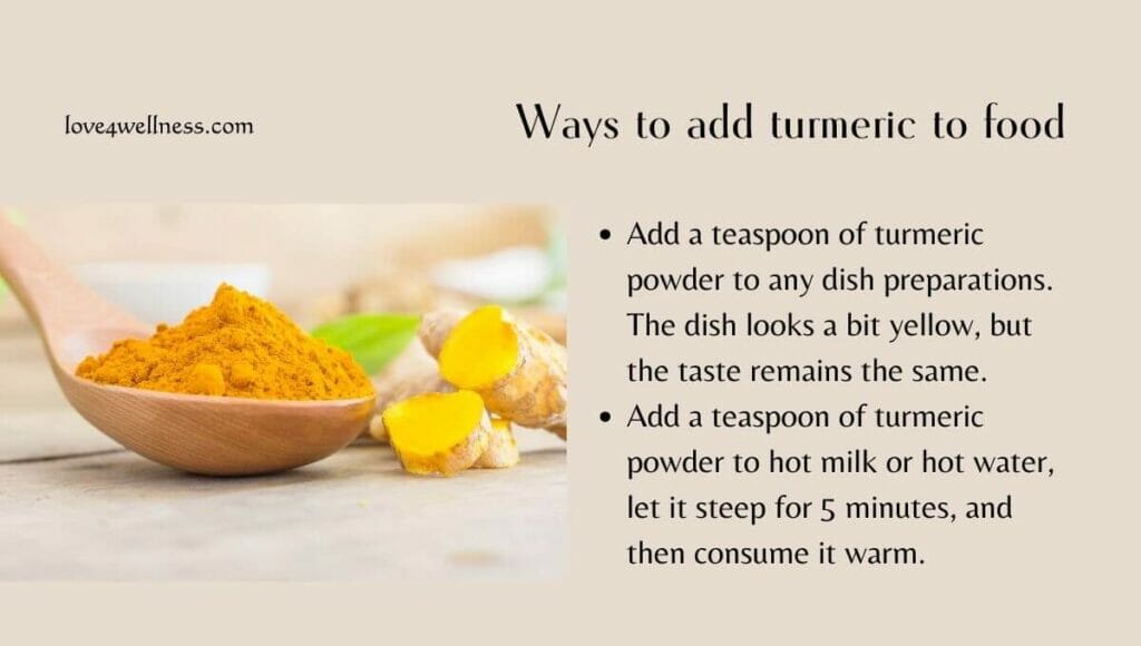 Infographic: Ways to add turmeric to your diet