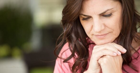 A woman in the phase before menopause worrying about memory loss