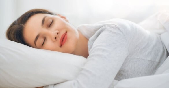 Beauty sleep - Woman in restful sleep on bed