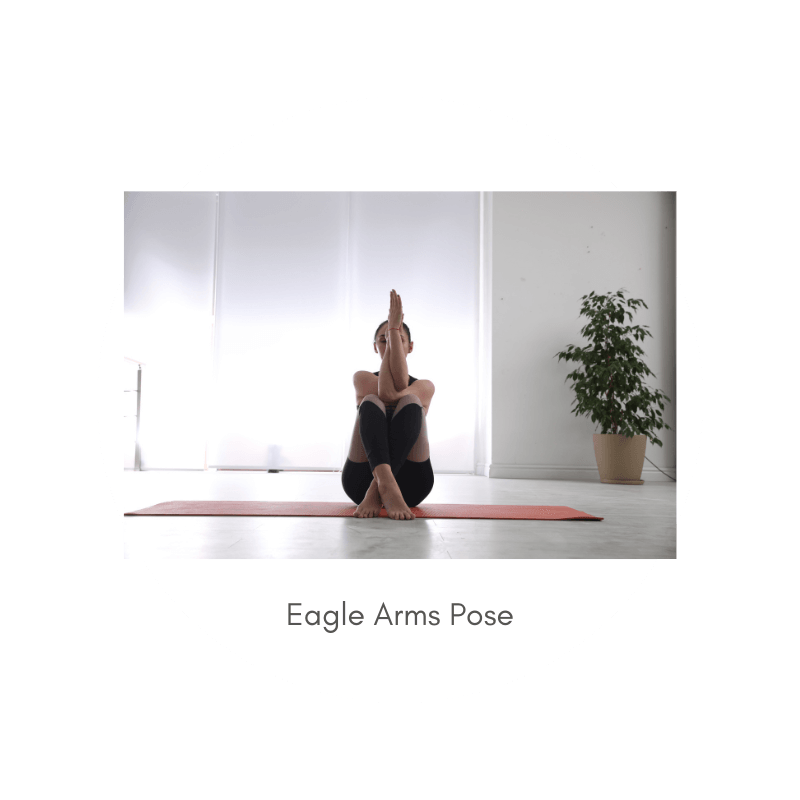 Eagle arms pose