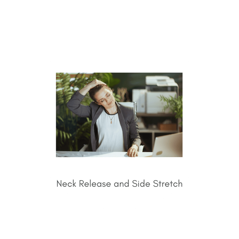 Neck release and side stretch - yoga for office workers with neck and shoulder pain