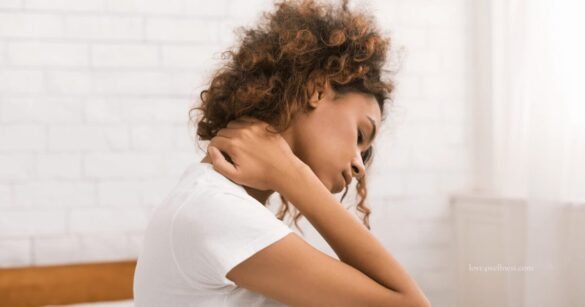 Image of a woman with neck pain